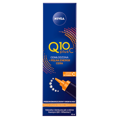 NIVEA Q10 Plus C Odmłodzona + Pełna energii cera Przeciwzmarszczkowy krem na noc 40 ml (1)