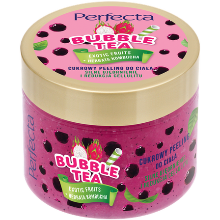 Perfecta Bubble Tea Cukrowy peeling do ciała Exotic Fruits 300g (1)