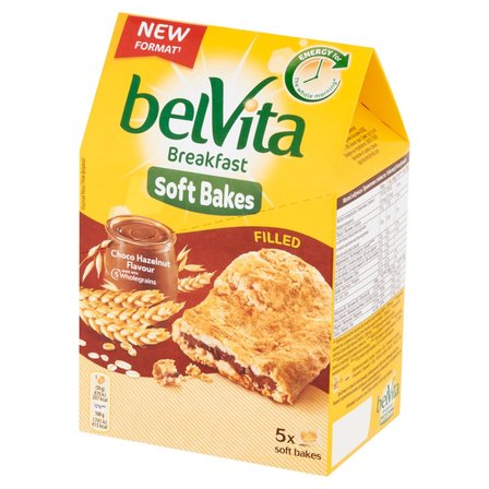 belVita Breakfast Ciastka zbożowe z nadzieniem o smaku czekoladowo-orzechowym 250 g (2)