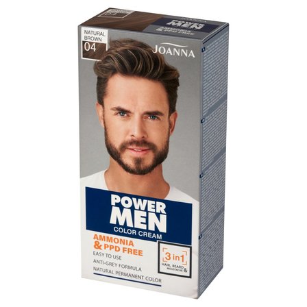 Joanna Power Men Color Cream Farba 04 Natural Brown (3)