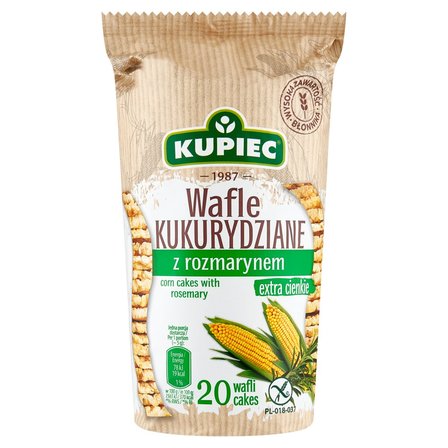 Kupiec Wafle kukurydziane z rozmarynem extra cienkie 105 g (20 sztuk) (1)