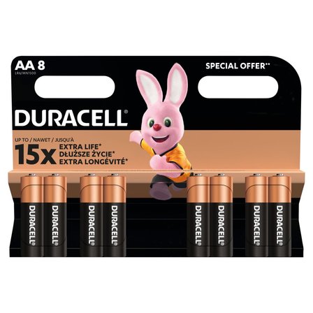 Duracell AA LR6/MN1500 1.5 V/B Baterie alkaliczne 8 sztuk (1)