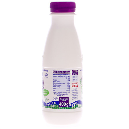 Robico Kefir bez laktozy 1,5% 400 g (3)