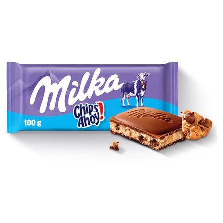 Milka Czekolada mleczna z nadzieniem mlecznym pokruszone kawałki herbatników z czekoladą 100 g (6)