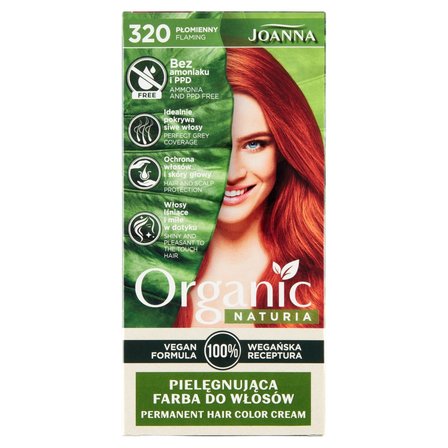 Joanna Naturia Organic Pielęgnująca farba do włosów płomienny 320 (1)