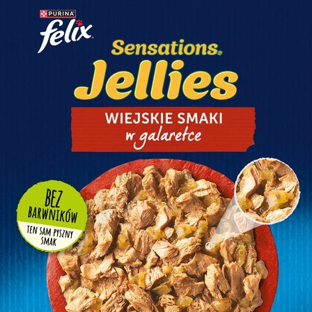 Felix Sensations Jellies Karma dla kotów wiejskie smaki w galaretce 2,04 kg (24 x 85 g) (3)