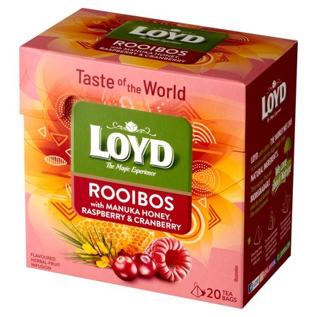 Loyd Herbatka ziołowo-owocowa aromatyzowana z rooibosem o smaku maliny i żurawiny 34 g (20 x 1,7 g) (2)