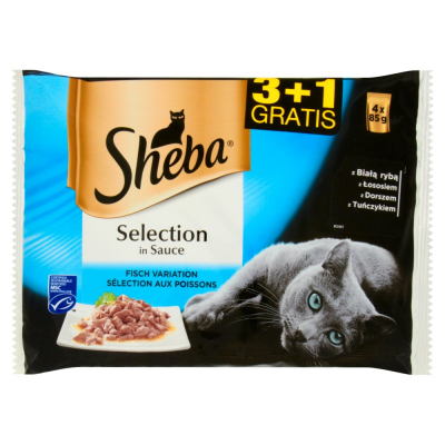 Sheba Selection in Sauce Karma pełnoporcjowa 340 g (4 sztuki) (1)