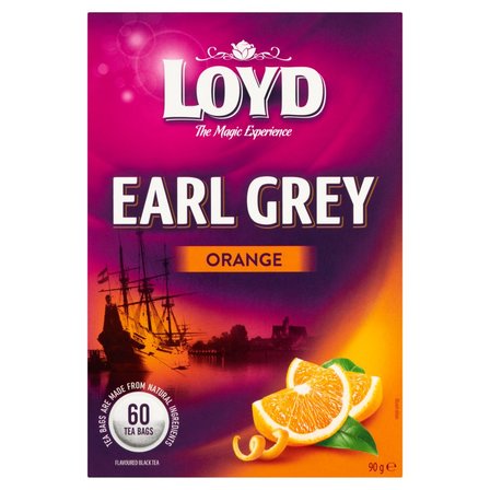 Loyd Orange Earl Grey Herbata czarna aromatyzowana o smaku pomarańczowym 90 g (60 x 1,5 g) (1)