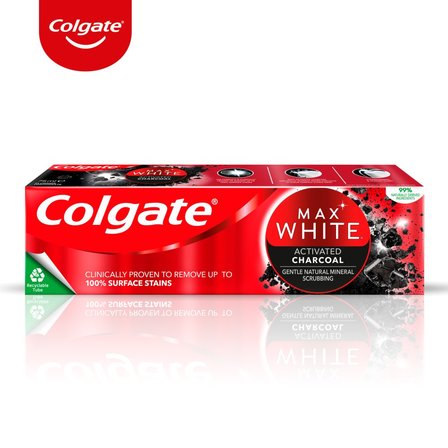 Colgate Max White Charcoal Wybielająca pasta do zębów z aktywnym węglem 20ml (2)