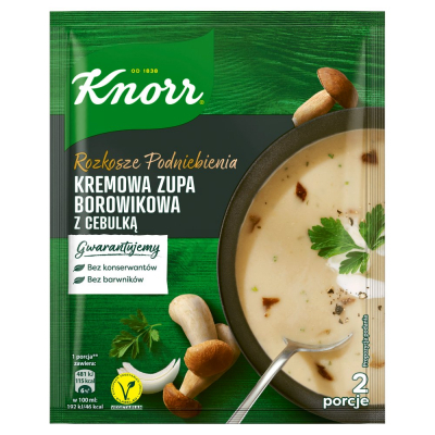 Knorr Rozkosze podniebienia Kremowa zupa borowikowa z cebulką 50 g (2)
