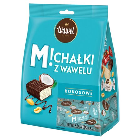 Wawel Michałki z Wawelu Cukierki w czekoladzie kokosowe 245 g (1)