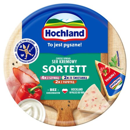 Hochland Ser kremowy sortett w trójkącikach 180 g (1)