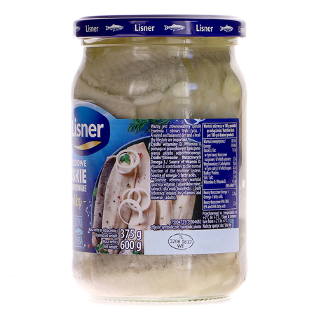 Lisner Śledź atlantycki Wiejskie filety z cebulką 600 g (3)