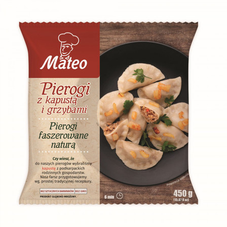 Mateo pierogi z kapustą i grzybami 450G (1)