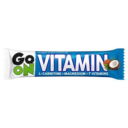 Go On Vitamin Baton kokosowy z L-karnityną magnezem i witaminami oblany mleczną czekoladą 50 g (1)