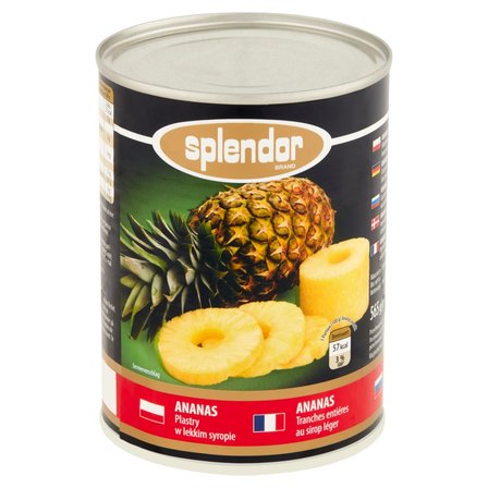 Splendor Ananas plastry w lekkim syropie 565 g (2)