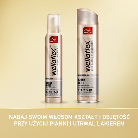 Wella Wellaflex Shiny Hold Pianka do włosów 200 ml (2)