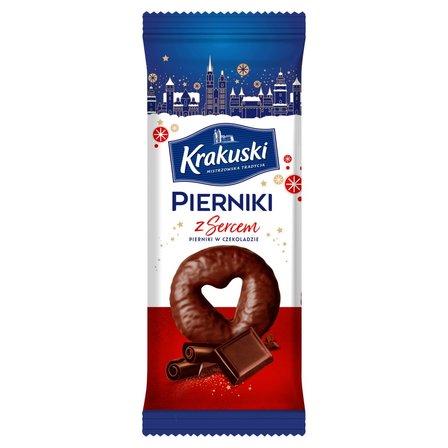 Krakuski Pierniki z sercem w czekoladzie 300 g (1)