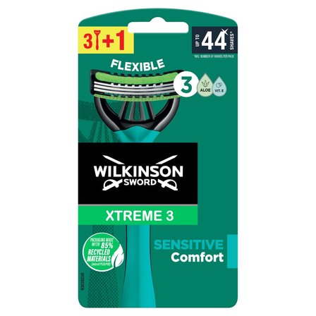 Wilkinson Sword Xtreme3 Comfort Sensitive Maszynka z 3 elastycznymi ostrzami 4 sztuki (1)