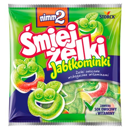 nimm2 Śmiejżelki Jabłkominki Żelki owocowe wzbogacone witaminami 90 g (1)