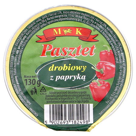 MK PASZTET DROBIOWY Z PAPRYKĄ 130G (1)