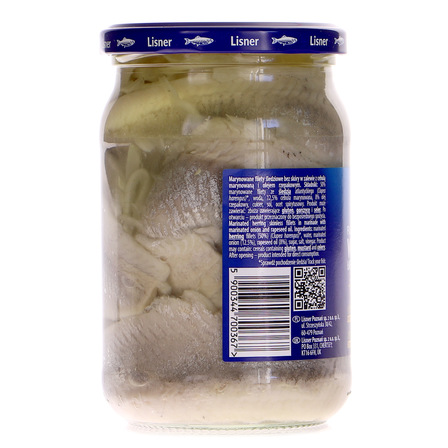 Lisner Śledź atlantycki Wiejskie filety z cebulką 600 g (9)