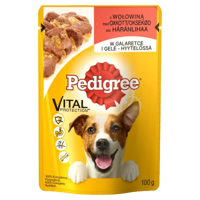 Pedigree Vital Protection Karma pełnoporcjowa z wołowiną w galaretce 100 g (2)