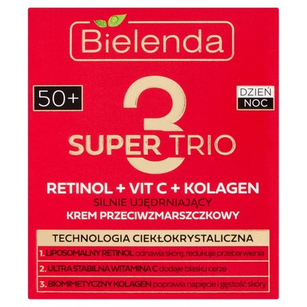 Bielenda Super Trio 50+ Silnie ujędrniający krem przeciwzmarszczkowy dzień noc 50 ml (1)