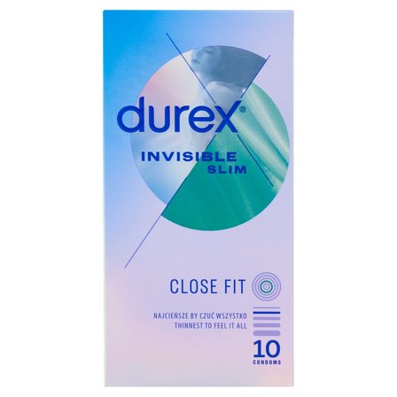 Durex Invisible Slim Prezerwatywy 10 sztuk (1)