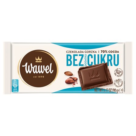 Wawel Czekolada gorzka 70 % Cocoa bez dodatku cukru 90 g (1)