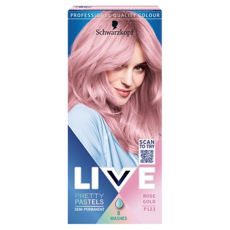Schwarzkopf Live Ultra Brights Pretty Pastels Farba do włosów Rose Gold P123 (1)