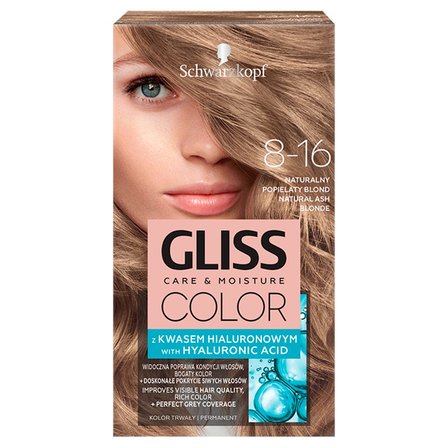 Schwarzkopf Gliss Color Farba do włosów naturalny popielaty blond 8-16 (1)