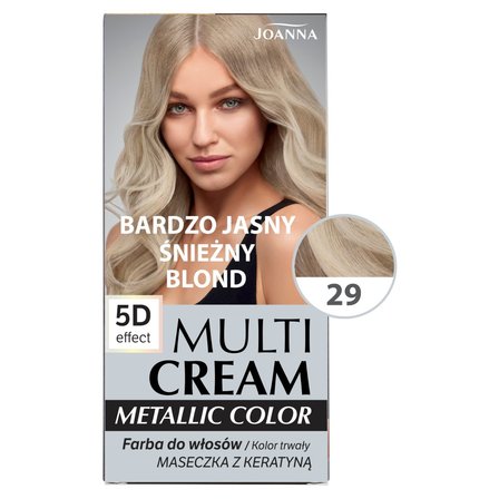 Joanna Multi Cream Metallic Color Farba do włosów bardzo jasny śnieżny blond 29 (3)