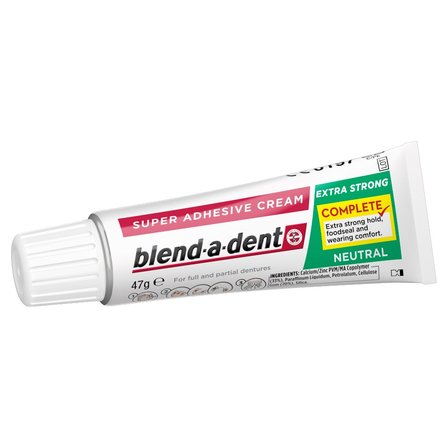 Blend-a-Dent Complete Neutral Super Adhesive Krem do protez neutralny,47 g (3)
