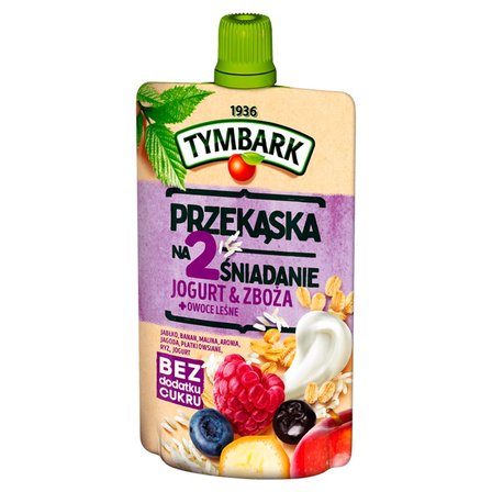 Tymbark Przekąska na 2 śniadanie jogurt & zboża + owoce leśne 100 g (1)