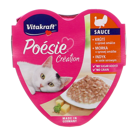 POESIE mokra karma dla kotów indyk w sosie serowym 85g (1)