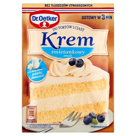 Dr. Oetker Krem do tortów i ciast śmietankowy smak 105 g (1)