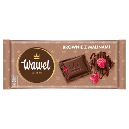 Wawel Czekolada nadziewana brownie z malinami 100 g (1)