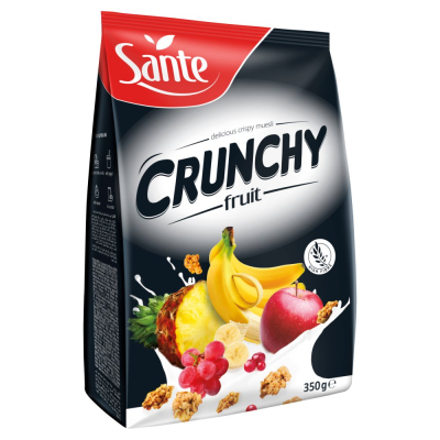 Sante Crunchy Chrupiące płatki zbożowe z suszonymi i kandyzowanymi owocami 350 g (1)