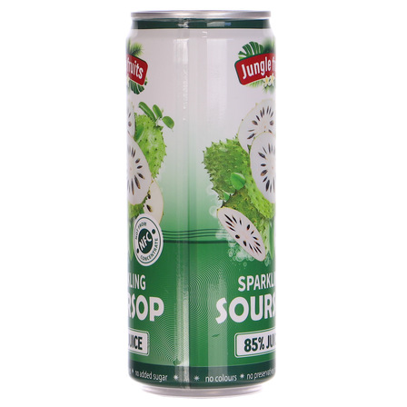 Napój gazowany z sokiem z gravioli 330ml JUNGLE FRUITS (10)