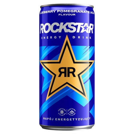 Rockstar Xdurance Gazowany napój energetyzujący o smaku owoców jagodowych i granatu 250 ml (1)