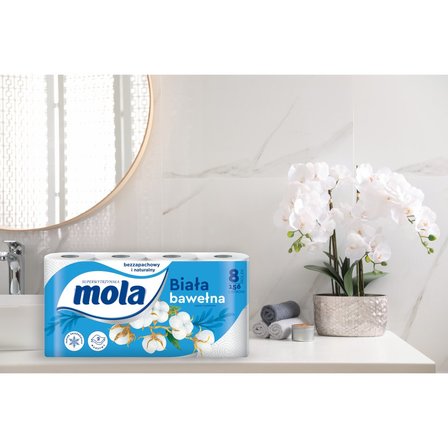 Mola White Papier toaletowy bawełniana biel 8 rolek (5)