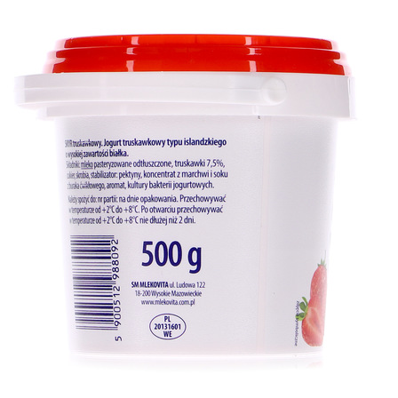 Mlekovita skyr jogurt typu islandzkiego z truskawkami 500g (8)