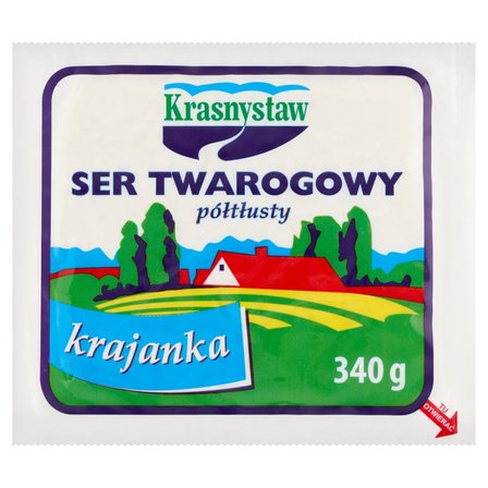 Krasnystaw Ser twarogowy półtłusty krajanka 340 g (1)