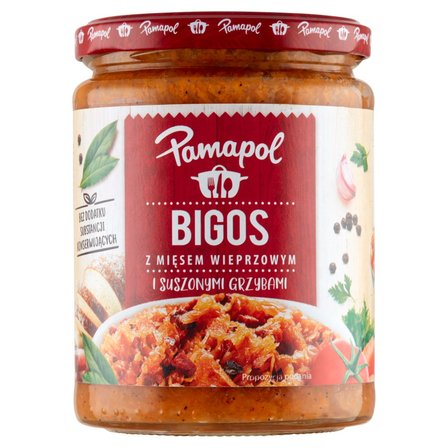 Pamapol Bigos z mięsem wieprzowym i suszonymi grzybami 500 g (1)