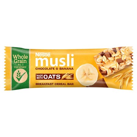 Nestlé Musli Batonik zbożowy z mleczną czekoladą i bananami 35 g (1)