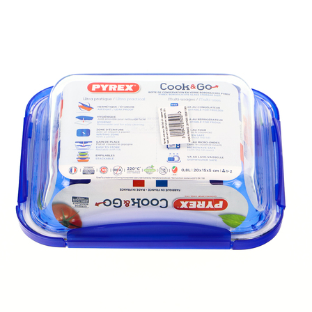 PYREX POJEMNIK ŻAROODPORNY 20 x 15 X 5 0,8L (2)