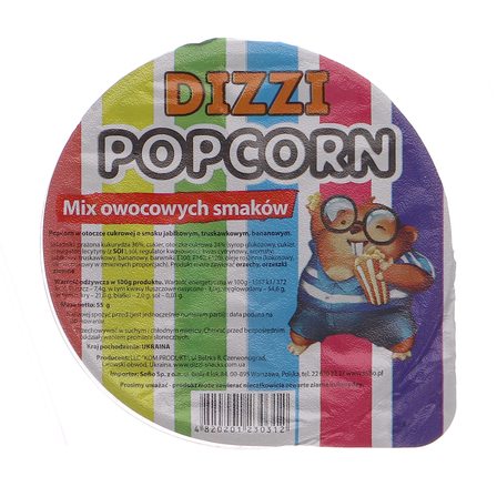 Dizzi popcorn mix owocowych smaków 55g (1)