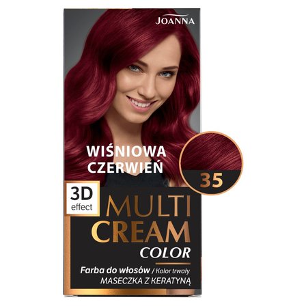 Joanna Multi Cream Color Farba do włosów wiśniowa czerwień 35 (3)